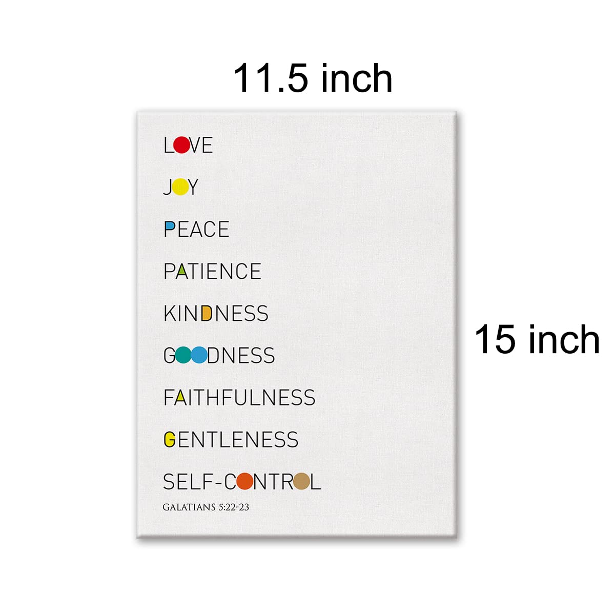 Bible Verse Fruit Of The Spirit Things Print Canvas Home Wall Decor Scripture Art Painting 12X15 Poster Framed Ready To Hang Chr